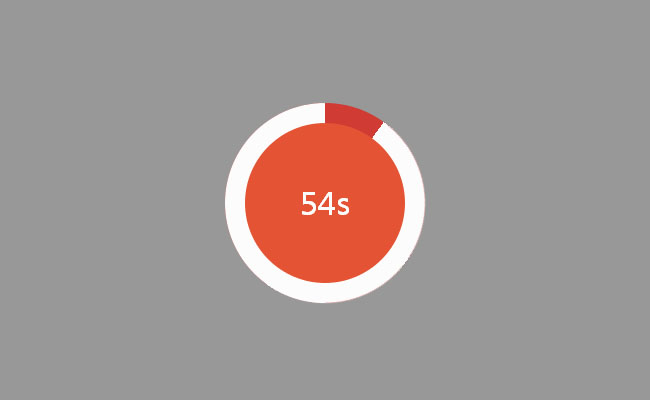 jquery+css3按秒圆形倒计时特效