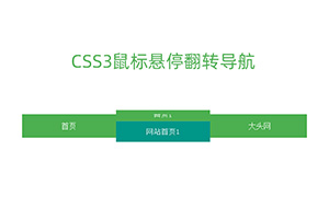 css3鼠标悬停翻转切换导航条代